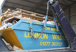 Skip Hire in Romford loaded skip